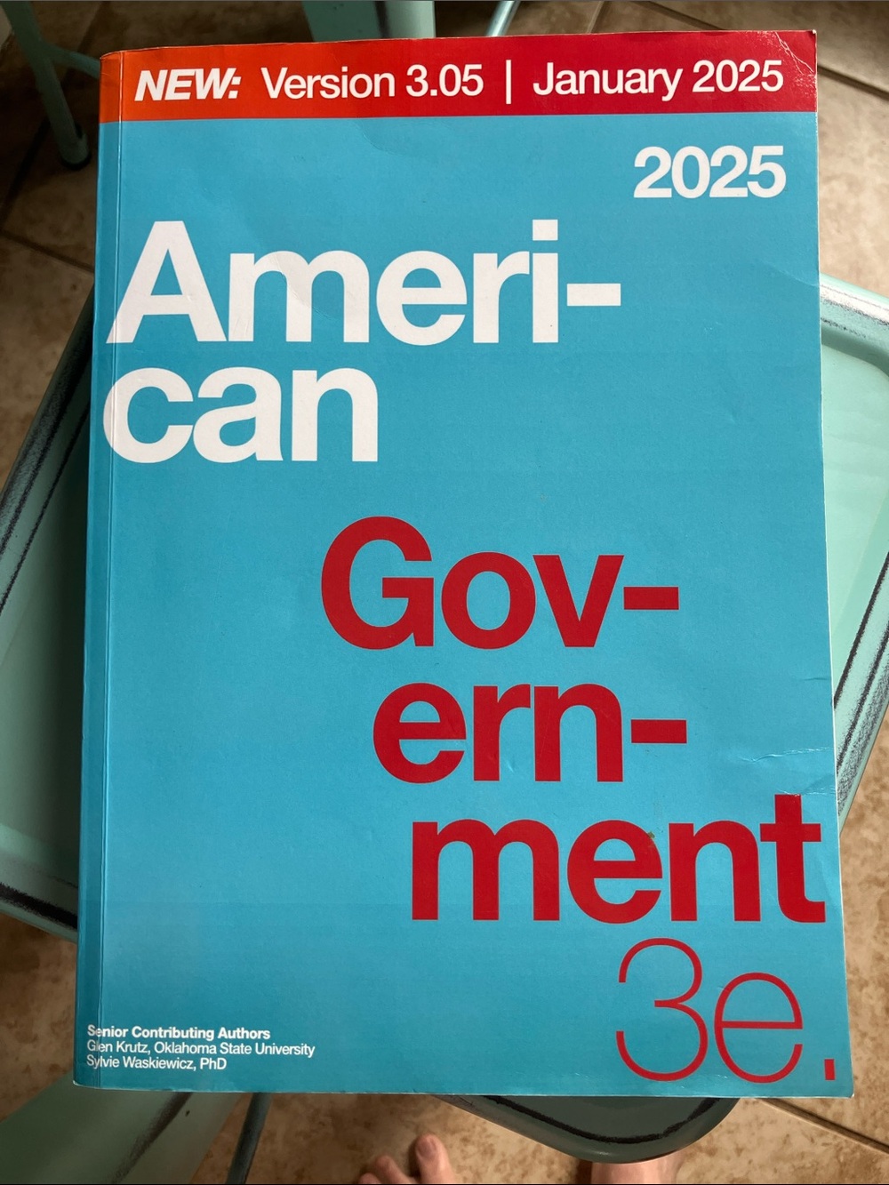 OpenStax American Government 3e 2025 College Textbook